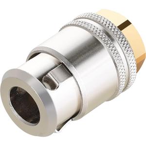 Hromee Lock On Air Chuck for Large Bore Valve, Heavy Duty Closed Flow Tire Chuck, 1/4" FNPT for Tire Inflator and 12V1 Stem Quick Connector