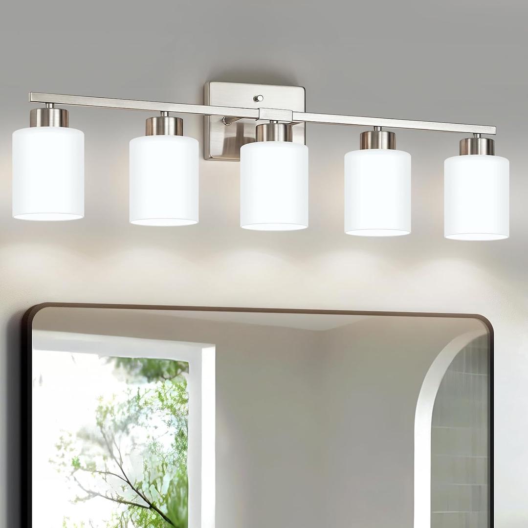 Brushed Nickel Bathroom Light Fixtures Vanity Lights Over Mirror, 30.70 inch