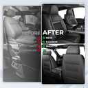 Fumgil Custom Fit Ford F150 Seat Covers 2009-2025 2026 F250/F350/F450 2017-2026 Full Set Waterproof Faux Leather Car Seat Covers for Crew Cab XL XLT Lariat King Ranch Platinum(5 Seats,Black)