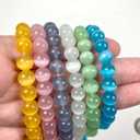 Cat Eye Glass Beads 8 mm Bulk for Jewelry Making, DIY Bracelet Supplies, Birthday Gift for Beaders, Assorted, 300 Pcs