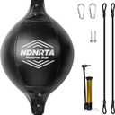 Double End Bag, (Classic Style Upgraded),Improve Reaction Speed, Boxing Equipment, Durable, Double End Punching Bags, Home Gym, Floor to Ceiling, for Boxing (Shipped from The U.S) (Black)