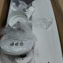 Ceiling Fan with Light and Remote/APP Control, 62 inch Large Low Profile Ceiling Fans for Living Room Patio, Quiet DC Reversible Motor, 8 Speed, 3CCT, Dimmable, Dual Finish 8 Blades, White