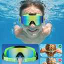 Aegend Kids Swim Goggles 2 Pack Large Frame Anti Fog Soft Silicone Leak Proof UV Protection for Boys Girls Age 3-15