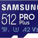Samsung PRO Plus microSD Memory Card + Adapter, 512GB microSDXC, Up to 180 MB/s, Full HD & 4K UHD, UHS I, C10, U3, V30, A2, for Android Smartphones, Tablets, GoPRO, and DJI Drone (MB MD512SA/AM)