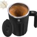 Drink Stirrer,Self Stirring Mug,Self Stirring Coffee Mug,Suitable for Coffee, Milk, Cocoa and Other Beverages (Black)