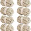 HOMBYS Khaki Chunky Chenille Yarn for Crocheting, Bulky Thick Fluffy Yarn for Knitting, Super Bulky Chunky Yarn for Hand Knitting Blanket, Soft Plush Yarn, 8 Jumbo Pack (27 yds,8 oz Each Skein)