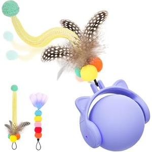 ORSDA Cat Toys for Indoor Cats, New Intelligent Voice Timing Touch Control Cats Ball, Simulate Mouse Sound Kitten Toy, Automatic Interactive Moving Cat Toy for All Ages