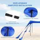 besuhot Beach Tent Sun Shelter 10x10FT Beach Shade Canopy with 8 Sandbags, UPF 50+ Protection Beach Shade Canopy, Outdoor Tent for Beach Camping Trips, Fishing, Backyard
