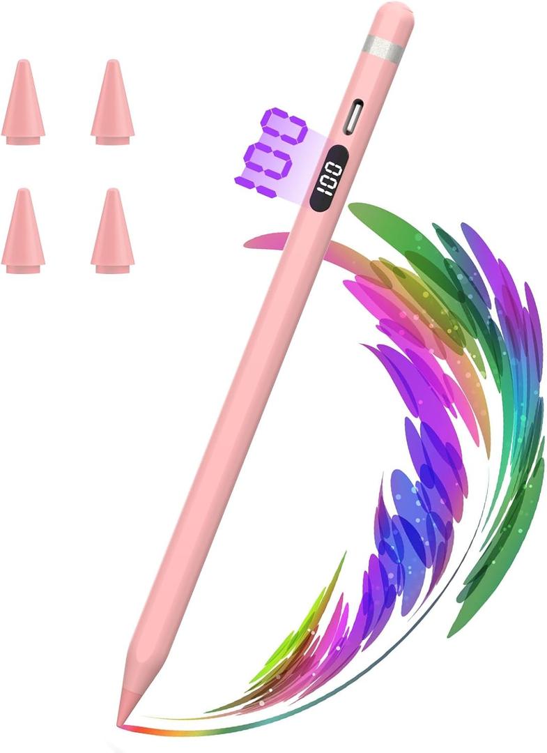 Stylus Pen for iPad 2018-2024,10Mins Fast Charge for iPad Pencil 10&9th Gen, Same as Apple Pencil 1st Generation,Work for Apple iPad Mini, iPad Pro11/12.9/13in,iPad Air11/13in,iPad Air,iPad 6~10th
