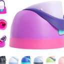 Premium Replacement Lid for Owala FreeSip, One Button Leakproof Top, Fits 16-40oz (16/24/32/40oz) Bottles, BPA-Free Durable Hinge Pink Purple