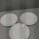 Corelle Vitrelle 4-Pieces 8.5" Glass Salad/Appetizer Plates Chip & Crack Resistant Glass Dinnerware Set Plates, Winter Frost White