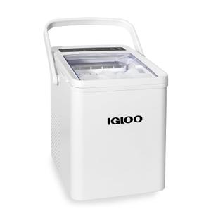 Igloo Automatic Self-Cleaning Portable Electric Countertop Ice Maker Machine With Handle, 26 Pounds in 24 Hours, 9 Ice Cubes Ready in 7 minutes, With Ice Scoop and Basket, White