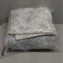 Laura Ashley - Full/Queen Quilt Set, Reversible Cotton Bedding with Matching Sham, Medium-Weight for Year Round Use, Floral Print Bed Set (Walled Garden Blue)