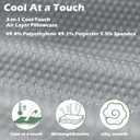 Cooling Camping Pillow, Memory Foam Travel Pillow with Adjustable Buckle Strap & Storage Bag, Compact Small Pillow for Airplane, Car Lumbar, Office, Washable Cooling Cover, Quarry Grey