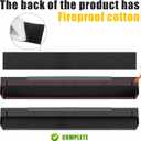 Black Adjustable Fireplace Hood for 28 to 48" Fireplace Hood Heat Shield Equipped with Insulation Cotto