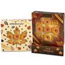 qiqee Thanksgiving Cookie Boxes with Window For Gift Giving Fall Treat Boxes 10x10x2.5 inch 30Packs Pie Donut Bakery Box