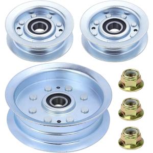 3 x GELASKA 2 Pack GY22172 Idler Pulley with GY20629 Idler Pulley Replaces AUC17621 GY22082 GY20067 GY20110 for John Deere D140 D155 D160 E140 E150 E160 E170 L120 L130 LA145 LA165 S140 S160 S170 Decks