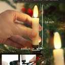 FPOO 20 PCS Christmas Tree Candles Lights Flickering,Clip on Candle Battery Operated Taper Candle Stick with Timer,Mini Flameless Candles for Wreath Candelabra Waterproof Outdoor