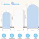 Arch Backdrop Cover, Wedding Arch Cover Spandex Fitted Cover for Photography Studio Stretchy Backdrop Cover for Birthday Baby Shower Ceremony Banquet (White+Blue, 6+6.6+7.2FT)