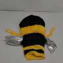 Spooktacular Creations Pet Dog Bee Costume with 3D Bee Hat, Silver Wings for Halloween Dress-up Party, Role Play, Carnival Cosplay, Holiday Decorations Clothes (Large) (Large)