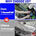 Windshield Sun Shade for Ford F150 2015-2020, Custom Fit Foldable Umbrella Sunshade with 360° Rotating Shaft, Front Window Shade for UV & Heat Protection, Easy Storage Car Sun Shield