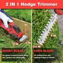 Cordless Hedge Trimmer for Milwaukee M18 Battery(No Battery),2200RPM Cordless Mini Grass Shears,2 in 1 Handheld Electric Hedge Trimmer/Grass Cutter,Shrub Trimmer Bush Trimmer for Gardening,Lawn,Yard