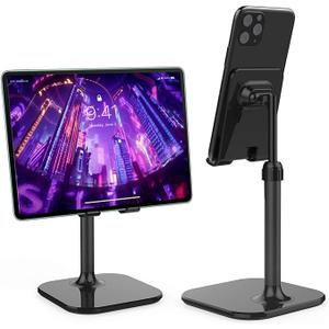 Doboli Cell Phone Stand, Phone Stand for Desk, Phone Holder Stand Compatible with iPhone and All Mobile Phones Tablet, Gifts for Adults Women Men Mom Wife, Black