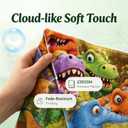Dinosaur Blanket for Boys Girls 3D Dinosaur Throw Dino Blanket for Toddler Boys Kids Cute Smiling Dinosaurs HD Digital Print Flannel Ultra Soft Lightweight All Season (51 * 40in)