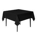 sancua Small Square Tablecloths 36x36 Inch - Black Table Cloth for Square or Round Tables, Washable Polyester Fabric Table Cover for Nightstand End Bedside Tables