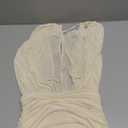 SweatyRocks Women's Sheer Mesh Dress Halter Backless Draped Bodycon Mini Cocktail Dresses (White) Small 