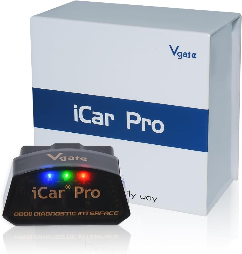 Vgate iCar Pro(BT3.0/ BLE4.0) OBD2 Scanner Bluetooth Code Reader Diagnostic Scan Tool for Android & iOS & Windows Compatible with ELM327 Adapter