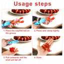 3pcs Crawfish Peeler Tools, Plastic Crayfish Shucker Tail Remover Sheller Tool & Shrimp Prawn Peeler Seafood Shelling Device Useful Accessories for Kitchen Restaurant (Red, Blue, Green)