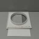 Funmit 6" Louvered Vent Cover 8" x 8" Oversize Outside Dimensions for Exterior Wall Vent Hood Outlet Airflow Vent Dryer Air Vent (White)