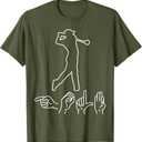 Golf ASL Golfer American Sign Language Golfing T-Shirt, Size M