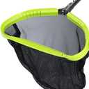 Pool Skimmer NetProfessional Swimming Pool Net Skimmer with Durable Nylon Deep Netting BagHeavy Duty Aluminum Frame & Handle Larger Capacity Pool Nets for Cleaning Finest Debris & Leaf (Green)