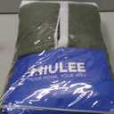 MIULEE Olive Green Pinch Pleated 100% Blackout Linen Curtains 108 Inch Long 2 Panels Set, Black Out Memory Trained Pleat Curtains Light Blocking Room Darkening Drapes for Bedroom Living Room Window (Loden)