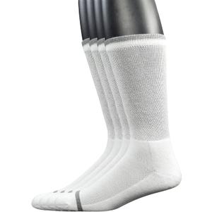 Yomandamor Men's 4 Pairs Diabetic Crew Socks with Seamless Toe and Cushion Sole (10-13)