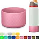 Silicone Boot for Owala Water Bottle 24 oz 32 oz 40 oz, Anti-Slip Protective Sleeve for FreeSip/Twist/Flip Stainless Steel Water Bottles Accessories (Rose)