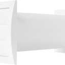 Repa Market 4 Inch Plastic Through Wall Ventilation kit  Adjustable  Louvered Dryer Vent Cover with Pipe and Duct Connector  White  Dryer exhaust vent with Built in Gravity Flaps and Guard Mesh