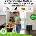 Worm Factory 360 Black US Made Composting System for Recycling Food Waste at Home 4 Trays for Efficient Vermicomposting Durable, Space-Efficient Design, Easy to Assemble, No Odor
