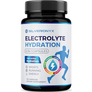 Electrolytes Supplement - Sugar Free, Advanced Hydration Complex with Sodium Chloride, Magnesium, Potassium, Calcium, Vitamin D3 - Best Hydrating Mineral Salt Pills - Vegan & Keto - 120 Capsules, BBD: Nov/05/2027