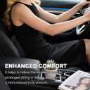 wuyaoyao Lumbar Support Pillow for Car, Memory Foam Auto Seat Lower Back Support Cushion for Back Pain Relief, Ergonomic Comfortable Driving Seat Lumbar Pillow, Universal Car Accessories (Black)