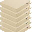 Outdoor Chair Cushions 18.5x16 Inch Waterproof Patio Chair Cushions with Tie 5 Year Color Fastness Thick Outdoor Seat Cushion for Patio Furniture Beige Set of 6