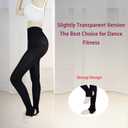 2-Pack Slightly Transparent Tights for girls & women, High Elasticity Sheen Glossy Pantyhose, Anti-Snag Stretchy, Versatile for Work Sports Dance Casual Daily Wear XL-Black-Stirrup (Black)