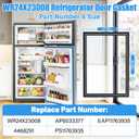 Upgraded WR24X23008 Refrigerator Door Gasket Compatible with GE Refrigerator Door Seal Replacement 4468291 AP6033377 PS11763935 EAP11763935 Fridge Door Seal Fresh Door Gasket Black GTE18IGHERBB Seal
