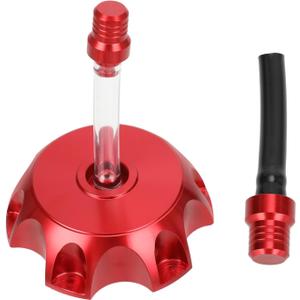 GREHUA Dirt Bike Gas Cap Cover with Vent Tube Compatible with 50cc 70cc 90cc 110cc 125cc SSR110 SSR125 Taotao DB10 DB14 SDG107 XPro YZ80 Kayo Pit Motorized Parts CNC Aluminum Red