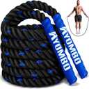 Ayombo Jump Rope, Weighted Jump Rope for Fitness, Boxing Equipment Jump Ropes for Men Women, Battle Skipping Ropes for Exercise, Suitable for Boxing, Cardio, Training Muscle Speed Home Gym Workout Equipment