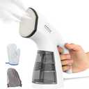 Portable Clothes Steamer Iron Fast Remove Wrinkles,Heat Up Quickly 260ml Water Tank 1000W Handheld Steamer Iron with Ironing Gloves for Clothes, No Spilling