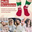 YSense 3 Pairs Womens Fuzzy Socks Cozy Winter Warm Fluffy Soft Cute Animal Fuzzy Home Slipper Socks (Red Yellow Green)