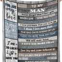 Gifts for Him Husband Boyfriend Throw Blanket, I Love You for Husband Boyfriend Birthday Gifts Ideas, Valentines Wedding for Him, to My Man Soft Blanket 60"x 50"